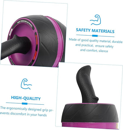 Ab Roller Wheel with Extra Mat Automatic Rebound Abs Fitness Equipment for Home Use Core Strengthening Workout for Men and Women Beginner Friendly Abdominal Trainer
