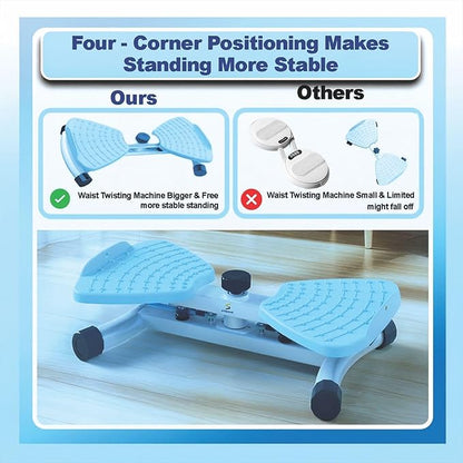 Waist Twister Machine – AB Twist Board Core & Waist Trainer with 360° Twist Disc – Abs Workout Balance Board & Full Body Toning Kit for Men & Women, Noiseless Ab Exercise