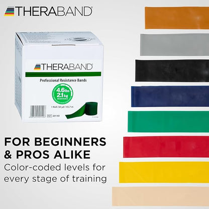 THERABAND Resistance Band, Special Heavy, 50-Yard Roll, Elastic Band for Exercise