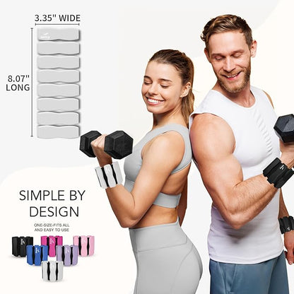 Wrist Ankle Weights for Women Men, Leg Arm Wrist Weights Bangles 1lb*2 1.5lb*2 2lb*2Wearable Weights Pilates Weighted Bracelet for Strength Training Walking Swimming Exercises Yoga Physical Therapy