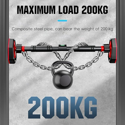 Mipcase Adjustable Doorway Pull up Bar with Secure Locking No Drill Installation Portable Strength Training Gym Equipment for Home Fitness
