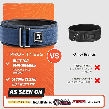 Weightlifting Belt for Men & Women - 4'' Wide Auto-Lock Weight Lifting Belt for Men Back Support - Squat Belt as Workout Belt for Men & Women Powerlifitng & Deadlifts - Weight Belt for Men Back Support