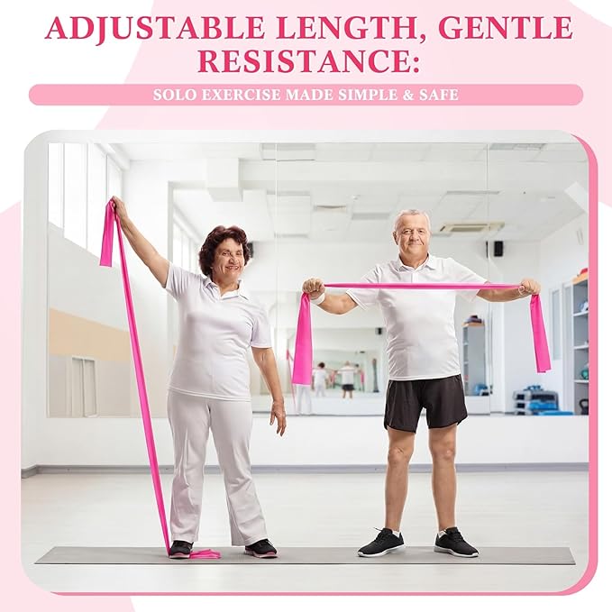 3 Pack 8 Yards Resistance Bands, No Latex Elastic Exercise Bands for Physical Therapy, Strength Training, Yoga, Pilates, Home & Gym Workouts for Men Women