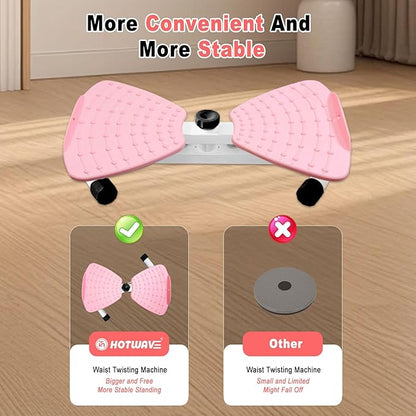 HOTWAVE Waist Twister Board – Non-Slip Fitness Balance Board for Core Strength, Waist Trimming & Weight Loss – Home Exercise Equipment for Men & Women – 360° Rotation, Anti-Skid Surface, Supports Up to 300 lbs