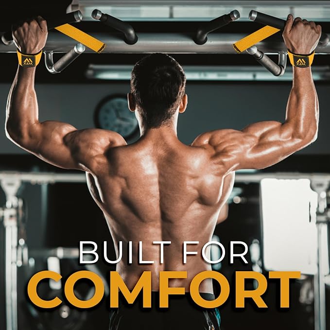Weight Lifting Straps Wrist Support Padded Neoprene Gym Cross Training Hand Bar Weightlifting Straps Fitness Bodybuilding Power Exercise Grips Deadlift Men Women