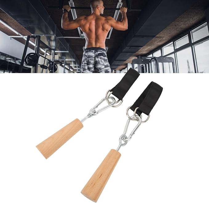 Wooden Pull Up Grips,Hand Grips Strength Trainer Exerciser Pull Up Fitness Accessories for Bouldering,Kettlebells,Workout