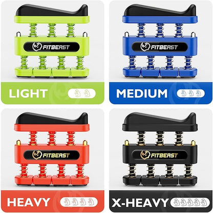 FitBeast Finger Strengthener, Finger Exerciser, Hand Exerciser for Improve Dexterity and Strength in Fingers, Hands, Forearms–Grip Strength Trainer for Musicians, Climbers