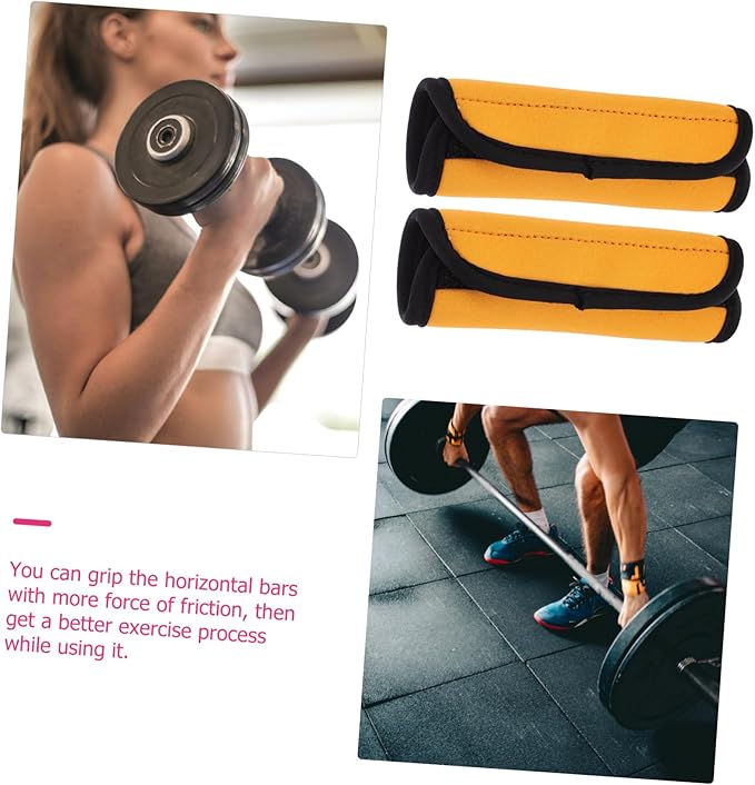 2Pcs Nonskid Barbell Pad for Weightlifting Slip-Resistant Polyester Protection Mat Detachable Grip Covers for Horizontal Bars for Hip Thrusts and Gym Training