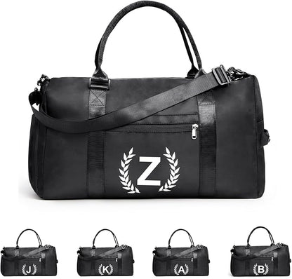 Gifts for men - Gym Bag for Men - Fitness Workout Sports Travel Duffle Bag with Wet Pocket & Shoes Compartment Father's day, Birthday or Anniversary for Men, Z, Jet Black, GG100