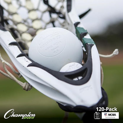 Champion Sports Lacrosse Balls – Official Size SEI Certified, Multi-Color Packs of 3, 6, or 12 for Practice & Games