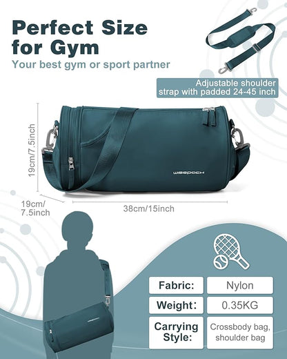 Small Gym Bag for Women,Waterproof Mini Duffle Bag Womens Spotrs Workout Bags Small Travel Duffel Bag with Wet Pocket Carry on Weekender Bags for Dance Swimming,Gym,Yoga,Fitness Dark Blue