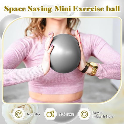 Sotiff 20 Pcs 9 Inch Pilates Ball Bulk Exercise Pilates Ball Mini Yoga Balls Therapy Core for Stability Barre Training Stretching Physical Posture Training Gym Workout with Inflation Tube