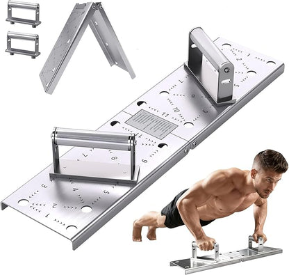 Push Up Bar - Heavy-Duty Stainless Steel Pushup Stands with Non-Slip Base, 500LB Capacity, Portable Home Gym Equipment for Strength Training & Floor Workouts