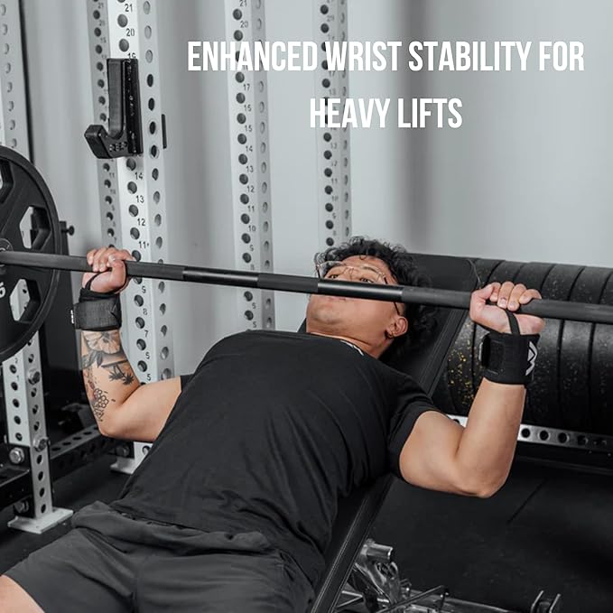 REP Wrist Wraps Weightlifting Support | Adjustable Strap | Gym Gymnastics Accessories | Men Women Fitness Training Powerlifting Gear | Strength Workout | Lifting Gloves | Bench Press Bands, Black