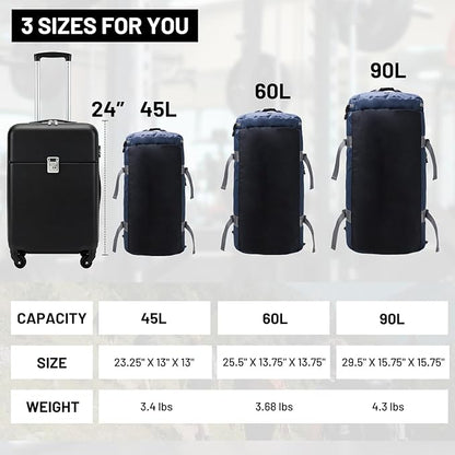MIER Large Duffel Backpack Sports Gym Bag with Shoe Compartment, Heavy Duty and Water Resistant, Navy Blue, 45L