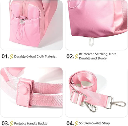 ALUSBELL Women's Sport Gym Tote Bag Small Duffels Bag with Wet Compartment, Carry On Crossbody Bag For Sport Travel Workout