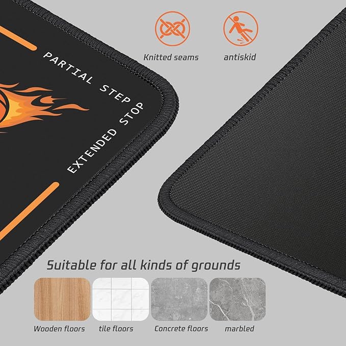 Portable Basketball Footwork Training Mat, Agility Footstep Training Mat, Basketball Pads for Training All Levels, Non-Slip Silent Equipment for All Ages to Improve Speed, Strength and Coordination