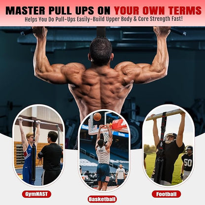 Pull Up Bands, Heavy Duty Resistance Bands with Handle, Workout Bands for Pull Up Bar, Pullup Assist Band Set for Exercise, Full Body Workout, Home Gym for Enhanced Strength, Muscle Training