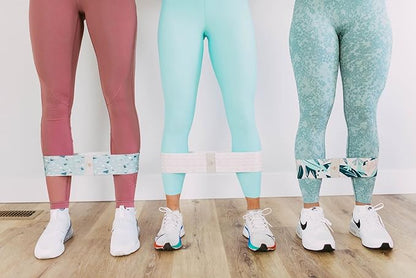 Take Set of Three Resistance Bands for Lower Body, Legs, and Glute Workout