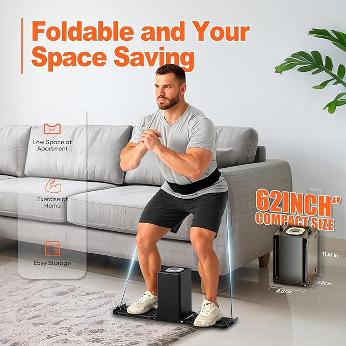 SR3 PRO Portable Smart Home Gym | All-in-One 5-180LBS Resistance Adjustable Trainer for Full Body Strength Training | Foldable Fitness Equipment for Home,Outdoor & Travel Use
