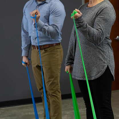 Serious Steel Fitness Flat Resistance Bands for Upper and Lower Body Strength Training and Exercise. (Non-Latex Flat Physical Therapy Exercise Bands - 4" x 25 Yards or 4" x 5 Feet)
