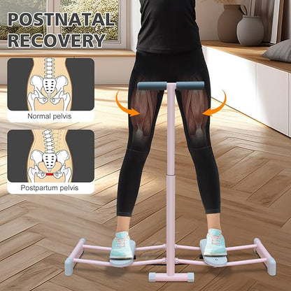 Foldable Leg Exercise Machine，Height Adjustable Resistance Bands Machine Exercise Equipment for Leg Pelvic Floor Muscle Workout，Core Strength Training for Home
