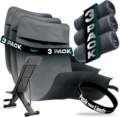 Gym Towels Man and Woman Microfibre Workout Sweat Towels for Gym Pack 3 - Exercise Towel Fast Body Sweat - Train Smarter