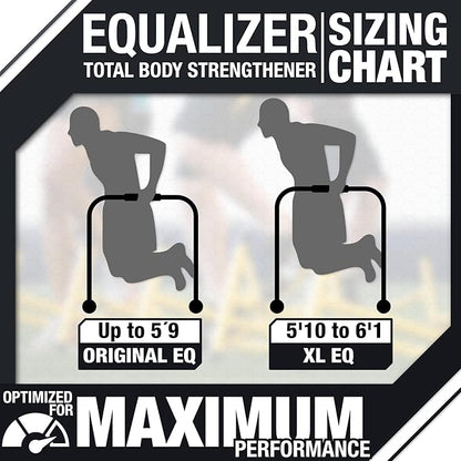 Lebert EQualizer Total Body Strengthener – Portable Dip Station for Full Bodyweight Training – Includes Hip Resistance Band & Online Coaching – Available in Standard & XL Sizes