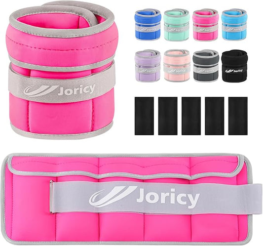 Adjustable Ankle Weights for Women Men 1/2/3/4/5/6/8/10/12/20 LBS 1 Pair Wrist Leg Arm Weights with Removable Weight Strength Training Weight for Walking Running Fitness Physical Therapy
