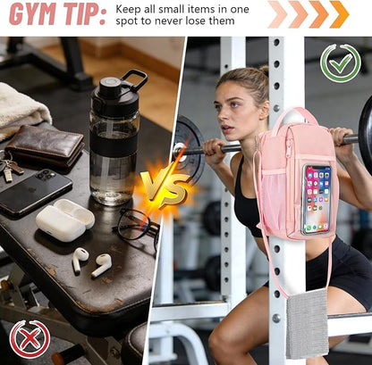 Magnetic Gym Water Bottle Bag with Strong Magnet Holder for Men and Women, Small Carrying Pouch for Phone Keys and Earbuds, Secure Metal Attachment for Gym and Sports Use