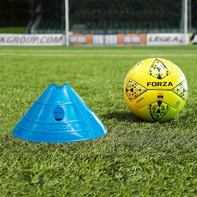 FORZA Soccer SuperCone Training Marker Domes [20 Pack] | Jumbo 5.5in Cones for Speed & Agility Training | Heavy-Duty Weatherproof PVC Options
