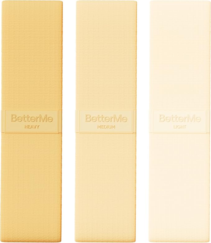 BetterMe Pilates Loop Bands – Resistance Bands Set for Women – Elastic Workout Bands for Glutes, Legs & Core – Home Fitness & Exercise Bands