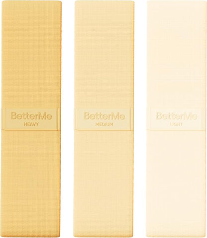 BetterMe Pilates Loop Bands – Resistance Bands Set for Women – Elastic Workout Bands for Glutes, Legs & Core – Home Fitness & Exercise Bands