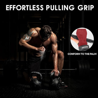 Weight Lifting Wrist Strap, Double Leather Weightlifting Wrist Straps for Gym Strength Training, Neoprene Padded Wrist Wraps - for Men & Women (Pair)