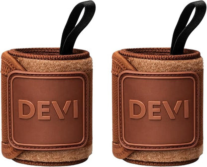 Wrist Wraps for Weightlifting 18" with Thumb Loop- Professional Quality, Best Wrist Support Wraps for Gym, Powerlifting Competition, Bodybuilding, Strength Training, Curls & Dips, Bench Press- Men and Women (Pair) DEVI