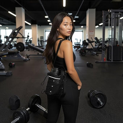 Magnetic Gym Bag Manetic Gym Sling Bag with Water Bottle Holder,Crossbody Magnetic Bottle Bag for Gym Workout Y Fitness Training 4KG Weigth Capacity, Sport for Men & Women,Small