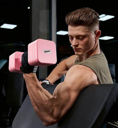 15LB 20LB 30LB 40LB 50LB Adjustable Dumbbell Set Free Weights Dumbbells Set for Women Men Hand Weights Sets Adjust Dumbbell Weight Sets for Home Gym Exercise Workout Strength Training Equipments