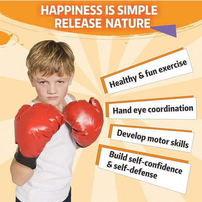 Punching Bag for Kids, 3-12 Adjustable Boxing Equipment with Boxing Gloves, Boxing Set as Boys & Girls Toys Gifts