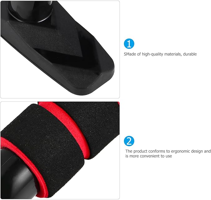 Kisangel 2pcs Push-up Bars Home Workout Equipment for Arm Muscle Fitness Stable Non-slip Push-up Holder Stand for Strength Training and Injury Protection Red Exercise Bracket