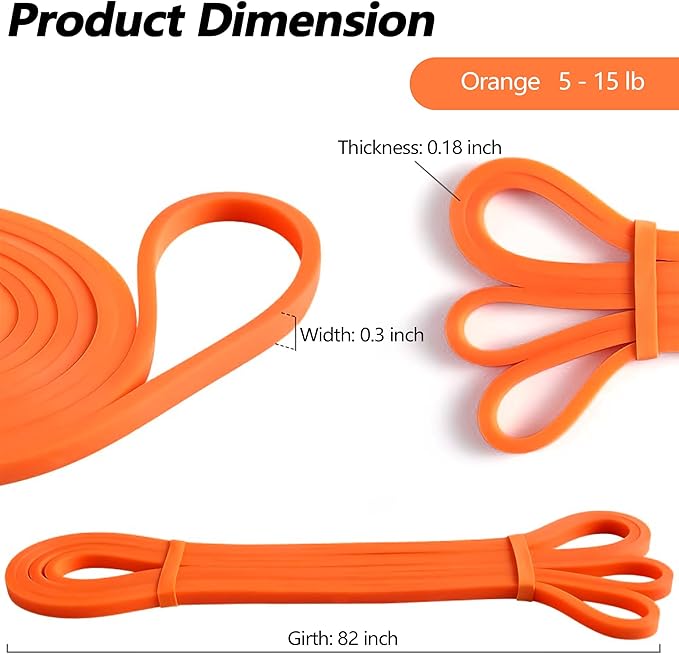 Resistance Bands for Working Out, Pull up Bands, Workout Bands, Exercise Bands, Stretching Bands for Strength Training, Fitness, Mobility Training, Home Workout, Physical Therapy, Stretching
