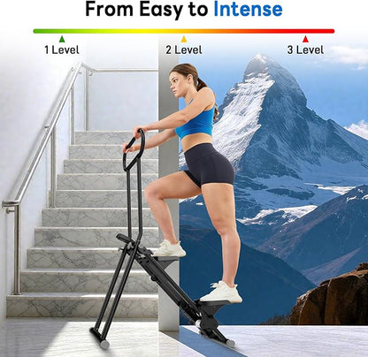 ERGOLIFE Stair Stepper with 6-Level Adjustable Resistance, 350lbs Upgrade Foldable Stairmaster Machine for Home Gym Workout, Cardio Stair Climber with Low Noise