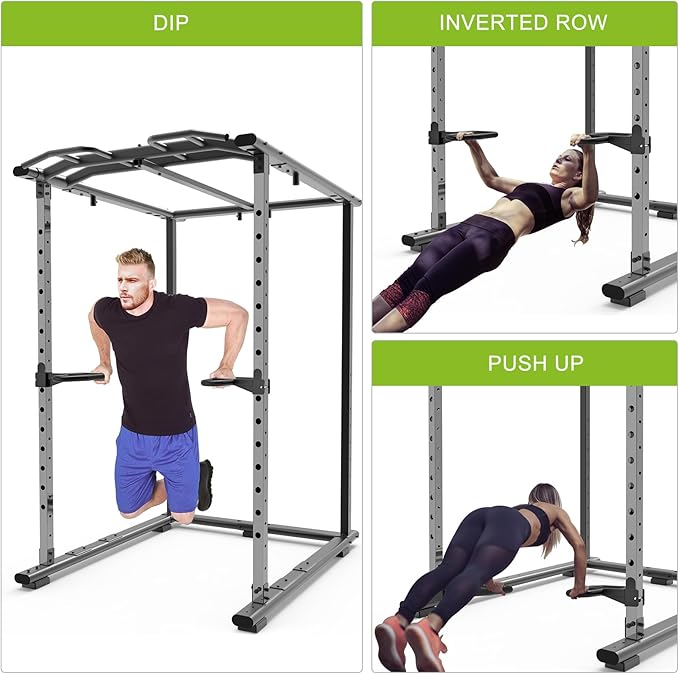 SELEWARE Power Cage Accessories, Dip Handles, Pull‑Up Stations, and Multi‑Grip Training Attachments