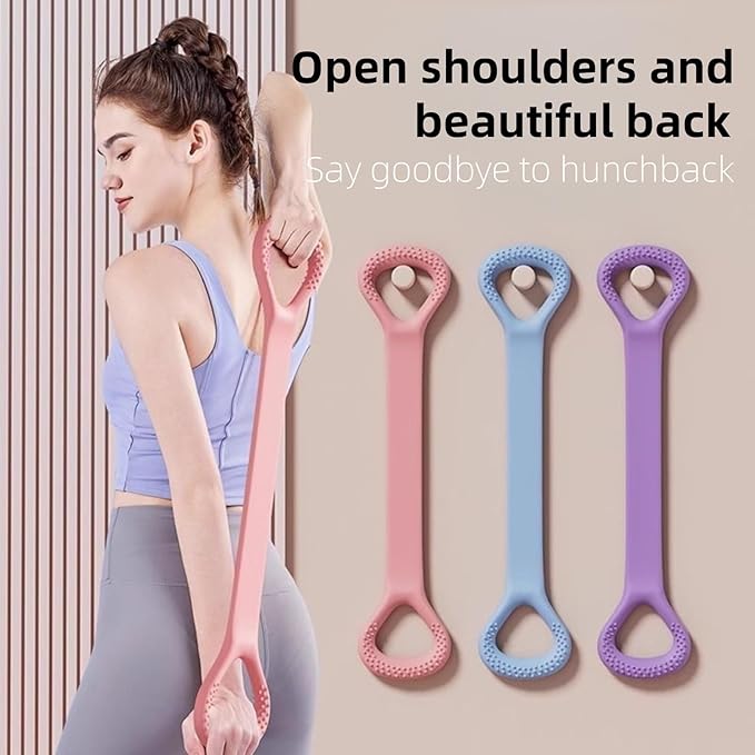 2 PCS Figure 8 Resistance Band - Elastic Fitness Rope for Arm, Back, Shoulder & Full-Body Workouts | Foot, Leg, Hand Stretcher for Yoga, Pilates, Physical Therapy & Home Gym Exercise