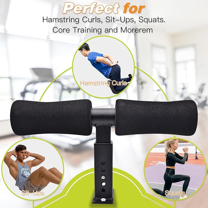 Wall Mounted Nordic Hamstring Curl - LAT Pulldown Machines and Sit Up Exercises -Versatile Workout Tool for Nordic Curls Spanish Squats Core Twists,Enhance Your Core Strength and Leg Curls