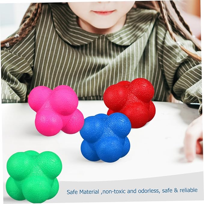 YARNOW 6pcs Hexagonal Reaction Training Balls Exercise Balls for Sports Agility Reaction Fitness Elasticity