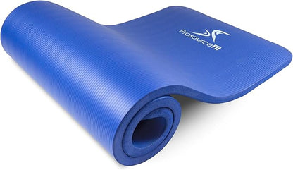 ProsourceFit Extra Thick Yoga and Pilates Mat ½” (13mm) or 1" (25mm), 71-inch Long High Density Exercise Mat with Comfort Foam and Carrying Strap