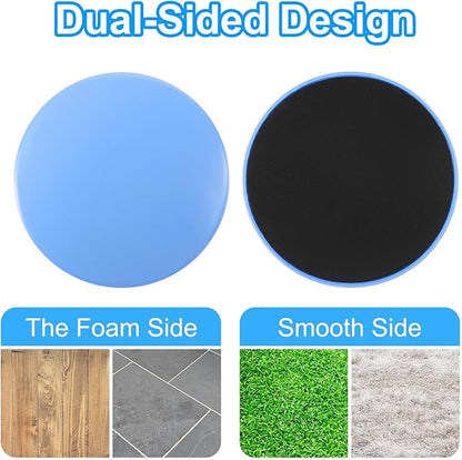 PATIKIL Core Sliders for Working Out, Dual Sided Exercise Sliders Fitness Workout Discs Strength Slides Discs for Gym Carpet Hardwood Floor