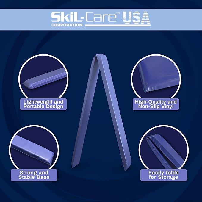 Skil-Care Balance Stability Foam Beam, Foldable Balance Trainer for Rehabilitation, Core Strength, and Posture Improvement, Wipe-Clean Vinyl, Latex-Free