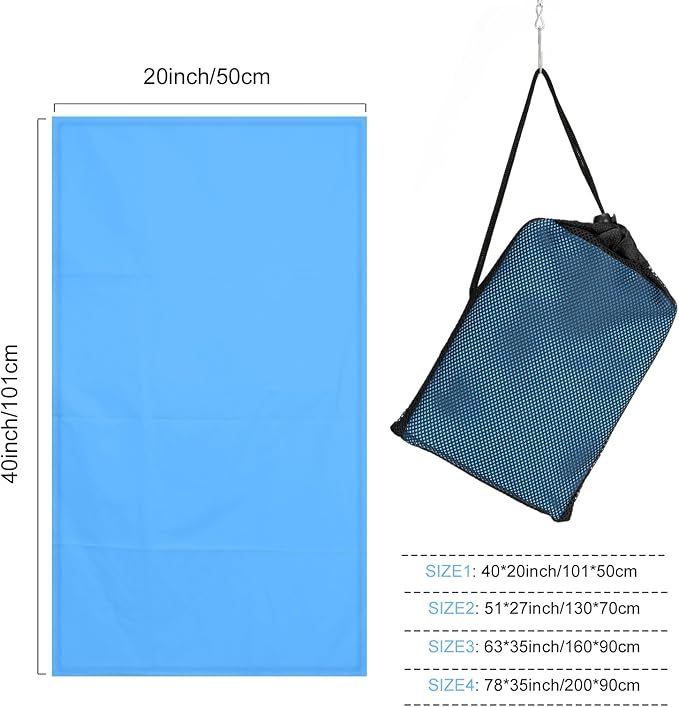 Microfiber Towel for Gym, Workout, Sweat Towel – Quick Dry, Ultra Compact, Lightweight & Super Absorbent(Marine Blue,40x20 in)