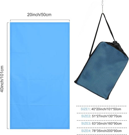 Microfiber Towel for Gym, Workout, Sweat Towel – Quick Dry, Ultra Compact, Lightweight & Super Absorbent(Marine Blue,40x20 in)